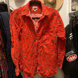 Vintage unique design flannel shirt